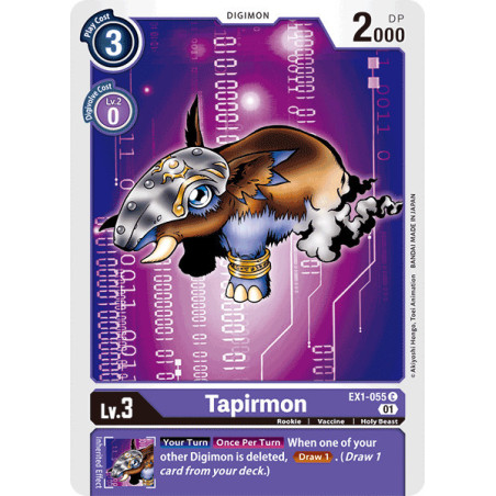 Digimon_TCG_EX1-055_Tapirmon_Common_Classic_Collection_Card_Game
