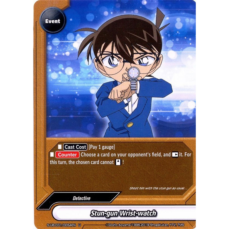 buddyfight-tcg-card-s-ub-c01-0054-u-stun-gun-wrist-watch-detective-conan-a-k-a-case-closed