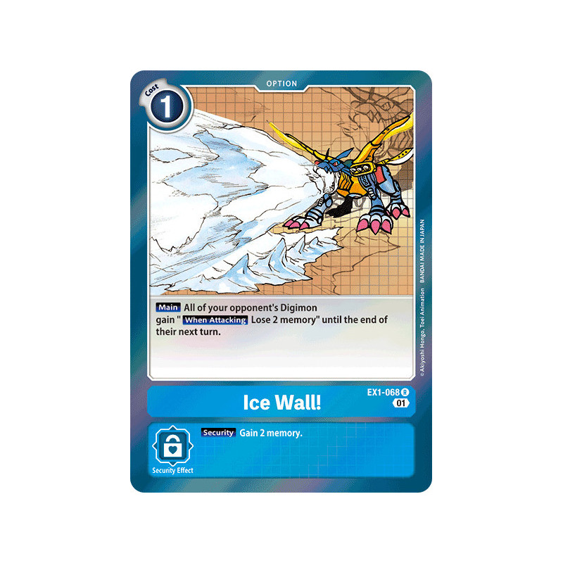Digimon_TCG_EX1-068_Ice_Wall_Rare_Classic_Collection_Card_Game