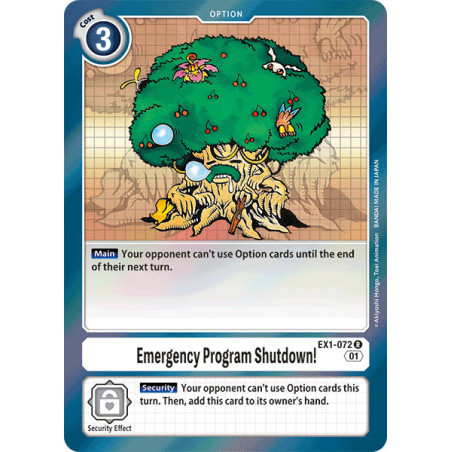 Digimon_TCG_EX1-072_Emergency_Program_Shutdown_Rare_Classic_Collection_Card_Game