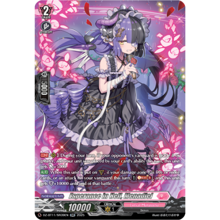 Vanguard_TCG_card_DZ-BT11_SR39EN_SR_Esperance_in_Hell_Menadiel_Symphony_of_Might_Bloom