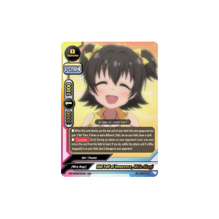 buddyfight-tcg-card-s-ub-c03-0004en-rrr-idol-full-of-innocence-miria-akagi-the-idolm-ster-cinderella-girls-theater