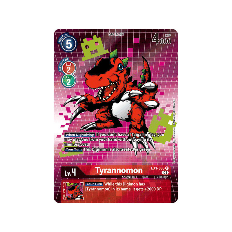 Digimon_TCG_EX1-005_AA_Tyrannomon_Alternative_Art_Classic_Collection_Card_Game