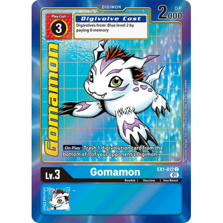 Digimon_TCG_EX1-012_AA_Gomamon_Alternative_Art_Classic_Collection_Card_Game