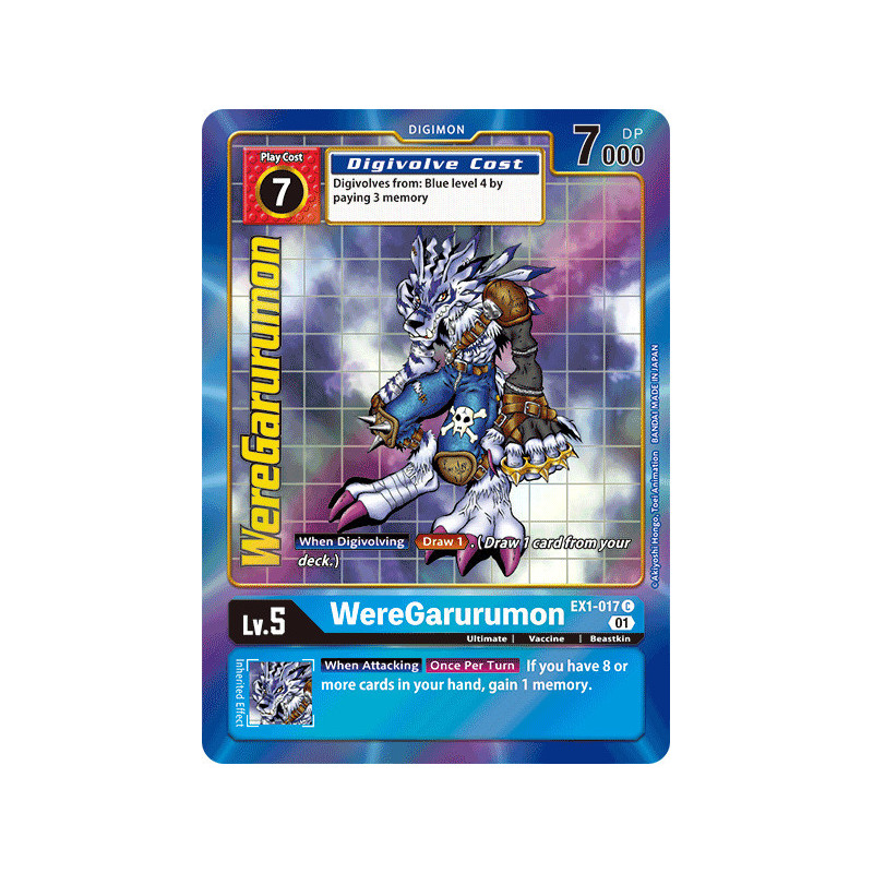 Digimon_TCG_EX1-017_AA_WereGarurumon_Alternative_Art_Classic_Collection_Card_Game