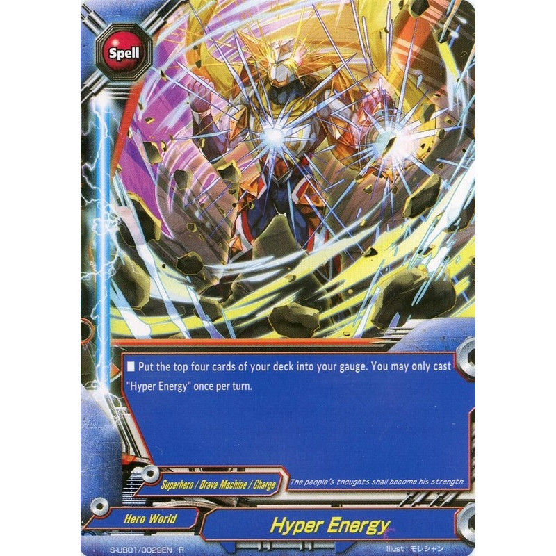 buddyfight-tcg-card-foil-s-ub01-0029en-foil-r-hyper-energy-superhero-wars-advent-of-cosmoman