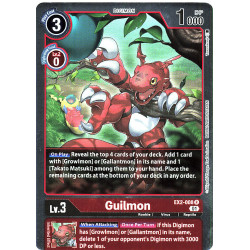Digimon_TCG_EX2-008_Guilmon_Rare_Digital_Hazard_Card_Game