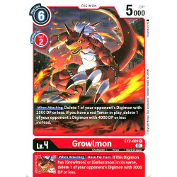 Digimon_TCG_EX2-009_Growlmon_Common_Digital_Hazard_Card_Game