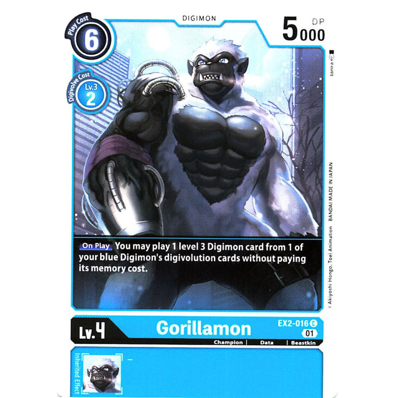 Digimon_TCG_EX2-016_Gorillamon_Common_Digital_Hazard_Card_Game