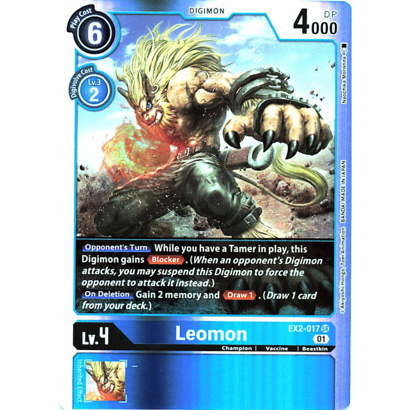 Digimon_TCG_EX2-017_Leomon_Super_Rare_Digital_Hazard_Card_Game