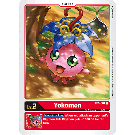 Digimon_TCG_BT1-001_Yokomon_Rare_New_Evolution_Card_Game