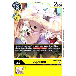 Digimon_TCG_EX2-020_Lopmon_Common_Digital_Hazard_Card_Game