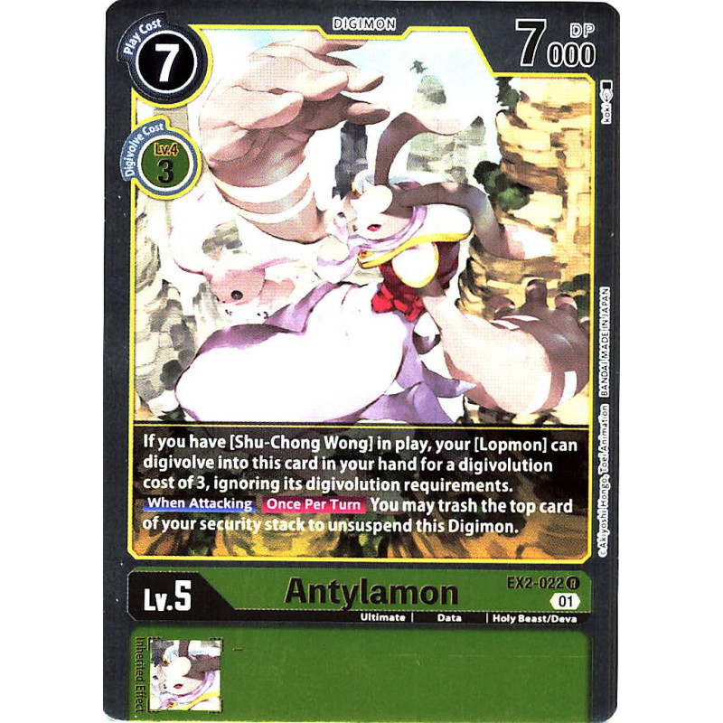 Digimon_TCG_EX2-022_Antylamon_Rare_Digital_Hazard_Card_Game
