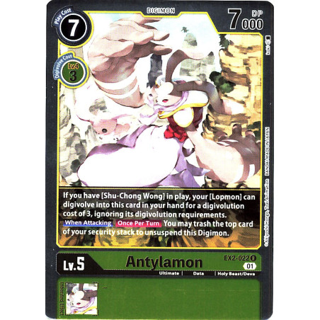 Digimon_TCG_EX2-022_Antylamon_Rare_Digital_Hazard_Card_Game