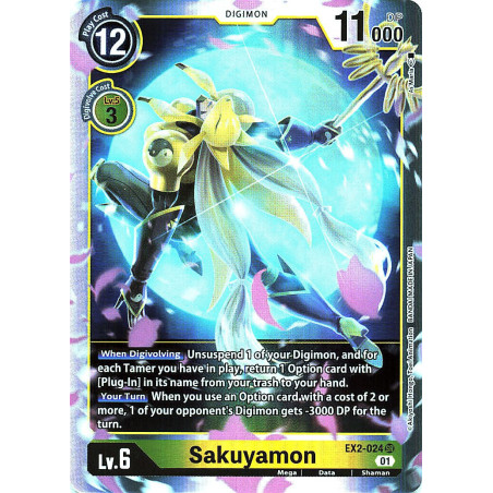 Digimon_TCG_EX2-024_Sakuyamon_Super_Rare_Digital_Hazard_Card_Game