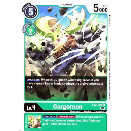 Digimon_TCG_EX2-026_Gargomon_Common_Digital_Hazard_Card_Game