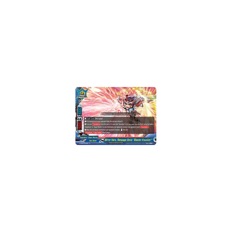 buddyfight-tcg-card-foil-s-ub05-0036en-foil-r-mirror-hero-rampage-sonic-blaster-knuckle-super-buddy-wars-ex