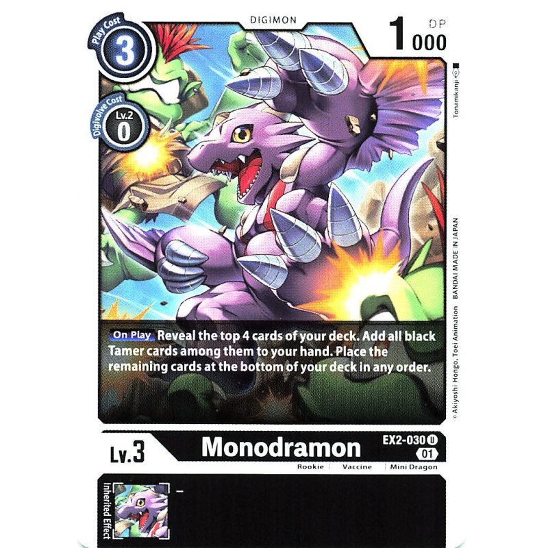 Digimon_TCG_EX2-030_Monodramon_Uncommon_Digital_Hazard_Card_Game