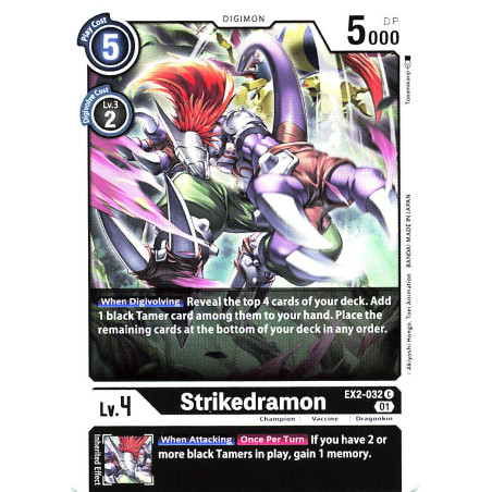 Digimon_TCG_EX2-032_Strikedramon_Common_Digital_Hazard_Card_Game