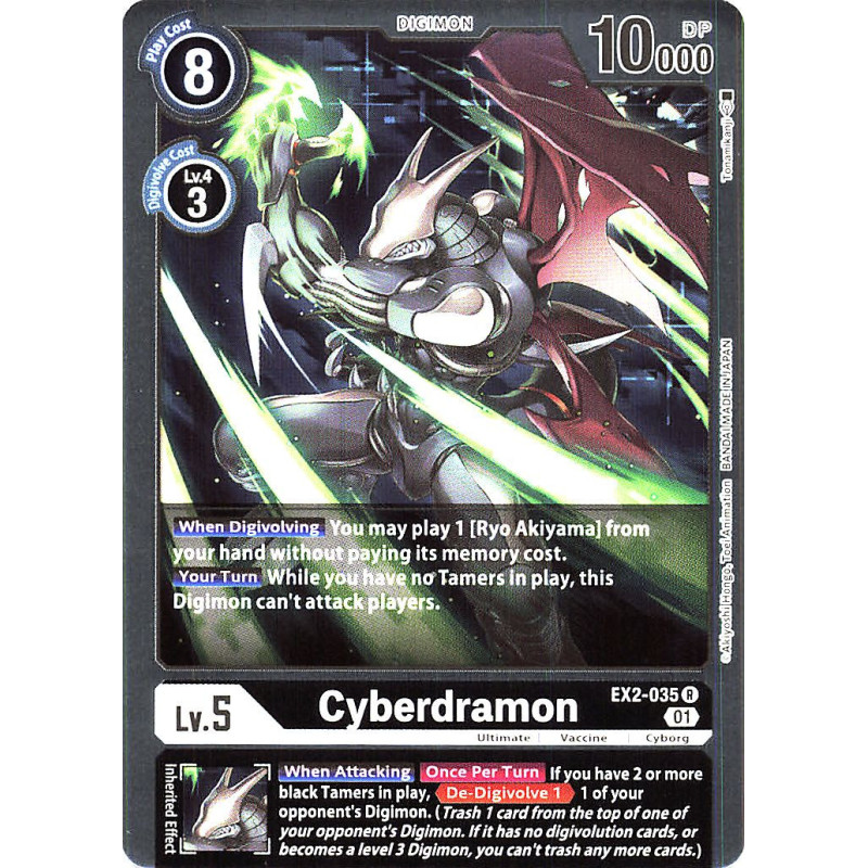 Digimon_TCG_EX2-035_Cyberdramon_Rare_Digital_Hazard_Card_Game
