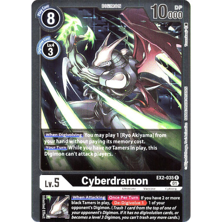 Digimon_TCG_EX2-035_Cyberdramon_Rare_Digital_Hazard_Card_Game