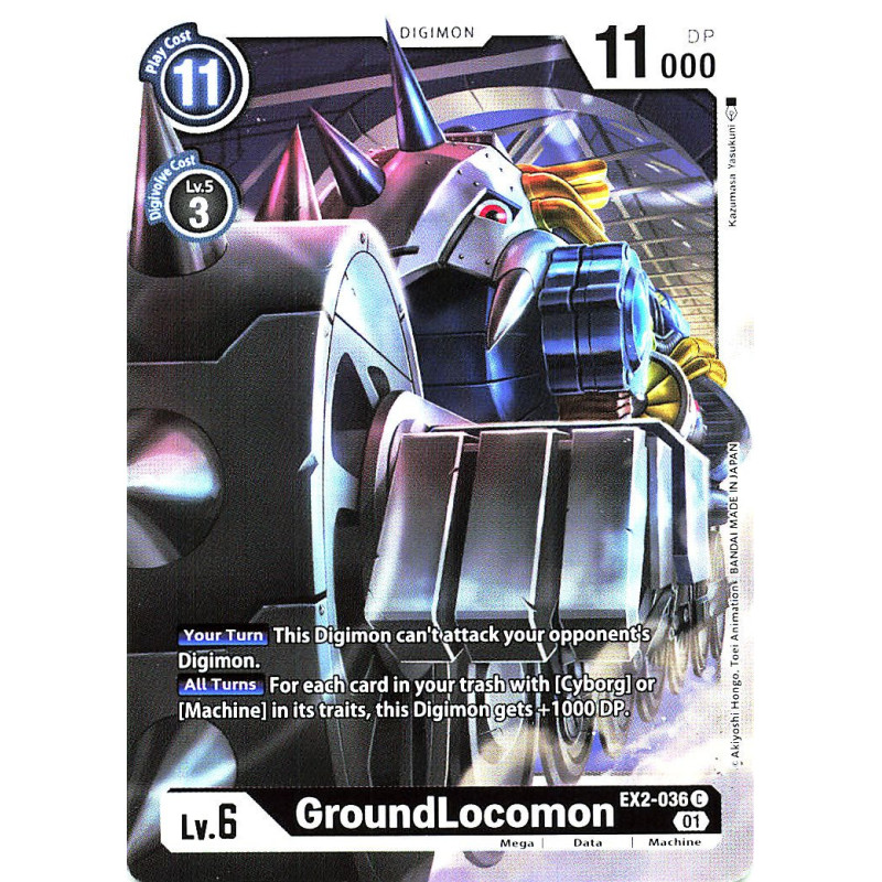 Digimon_TCG_EX2-036_GroundLocomon_Common_Digital_Hazard_Card_Game