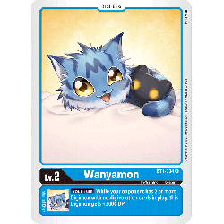 Digimon_TCG_BT1-004_Wanyamon_Uncommon_New_Evolution_Card_Game