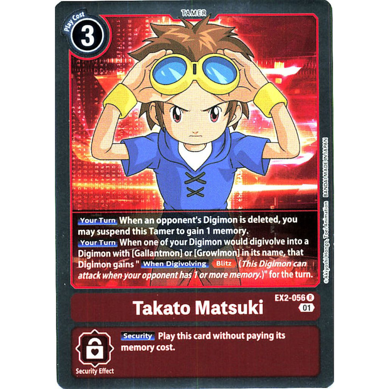Digimon_TCG_EX2-056_Takato_Matsuki_Rare_Digital_Hazard_Card_Game