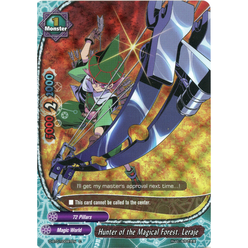 buddyfight-tcg-card-foil-d-bt01-0097en-foil-c-hunter-of-the-magical-forest-leraje-unleash-impact-dragon