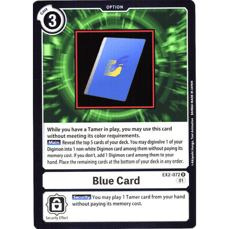 Digimon_TCG_EX2-072_Blue_Card_Rare_Digital_Hazard_Card_Game