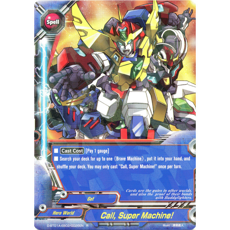 buddyfight-tcg-card-d-bt01a-eb02-0026en-r-call-super-machine-buddy-rave