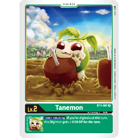 Digimon_TCG_BT1-007_Tanemon_Rare_New_Evolution_Card_Game