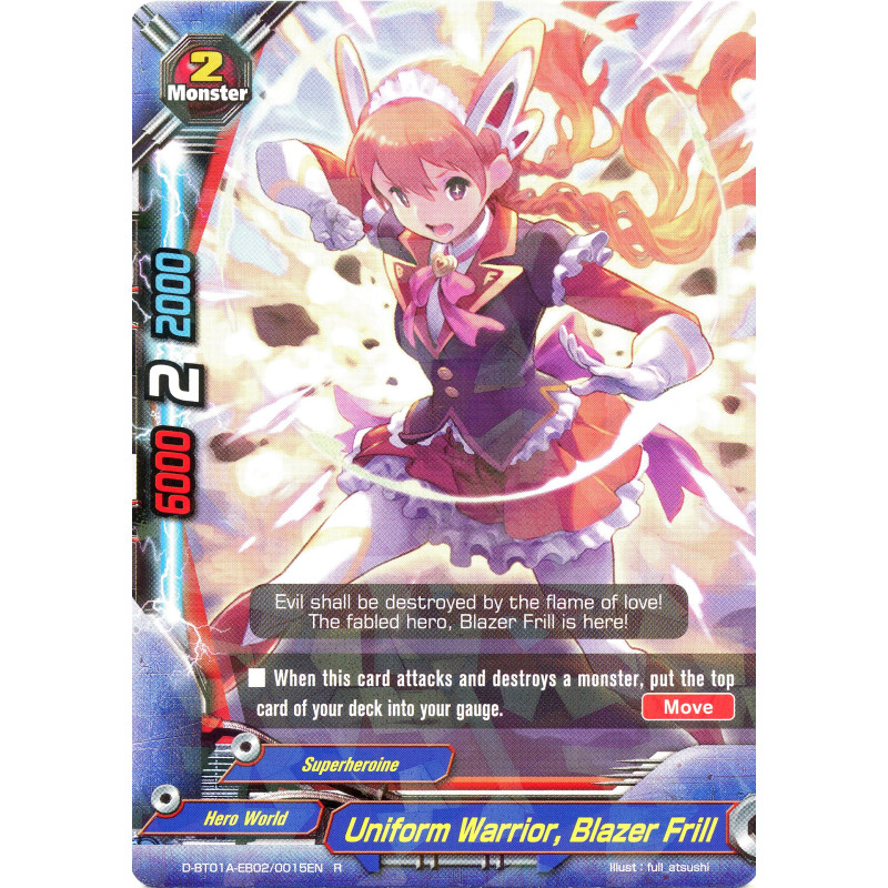 buddyfight-tcg-card-foil-d-bt01a-eb02-0015en-foil-r-uniform-warrior-blazer-frill-buddy-rave