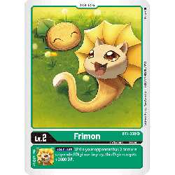 Digimon_TCG_BT1-008_Frimon_Uncommon_New_Evolution_Card_Game