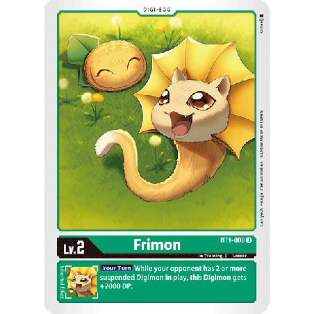Digimon_TCG_BT1-008_Frimon_Uncommon_New_Evolution_Card_Game