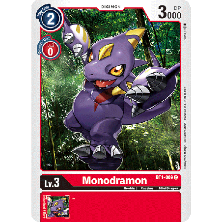 Digimon_TCG_BT1-009_Monodramon_Common_New_Evolution_Card_Game