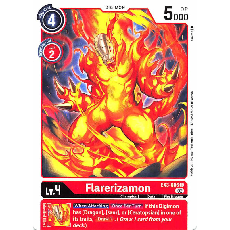 Digimon_TCG_EX3-006_Flarerizamon_Common_Draconic_Roar_Card_Game