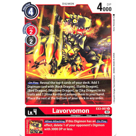 Digimon_TCG_EX3-007_Lavorvomon_Uncommon_Draconic_Roar_Card_Game