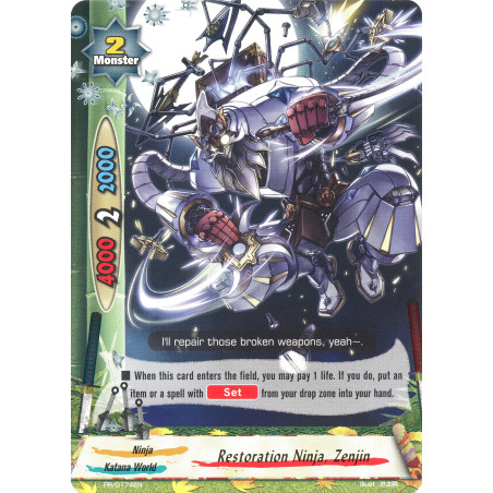 buddyfight-tcg-card-d-bt02-pr-0174en-pr-restoration-ninja-zenjin-roar-invincible-dragon