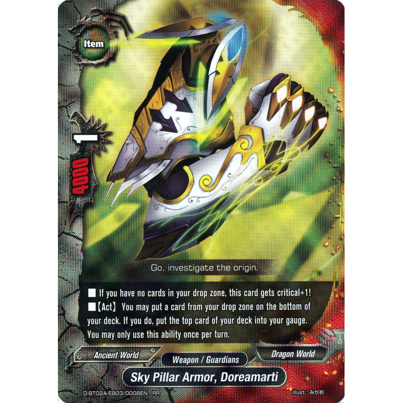 buddyfight-tcg-card-d-bt02a-eb03-0008en-rr-sky-pillar-armor-doreamarti-four-dimensions