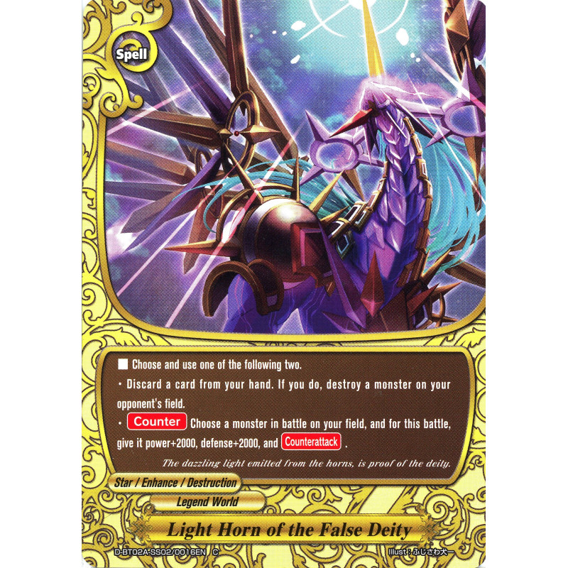 buddyfight-tcg-card-d-bt02a-ss02-0016en-c-light-horn-of-the-false-deity-four-dimensions