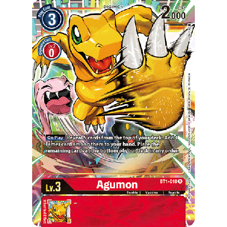 Digimon_TCG_BT1-010_AA_Agumon_Alternative_Art_New_Evolution_Card_Game