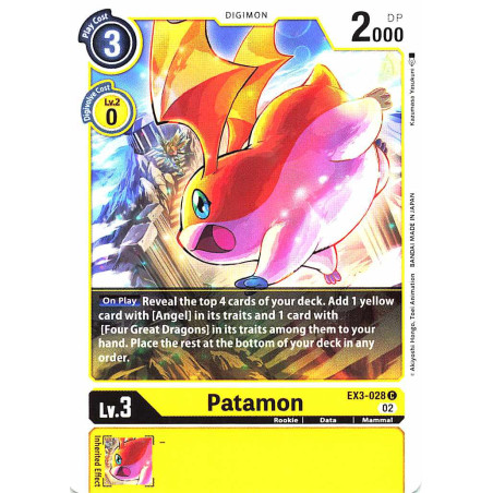Digimon_TCG_EX3-028_Patamon_Common_Draconic_Roar_Card_Game