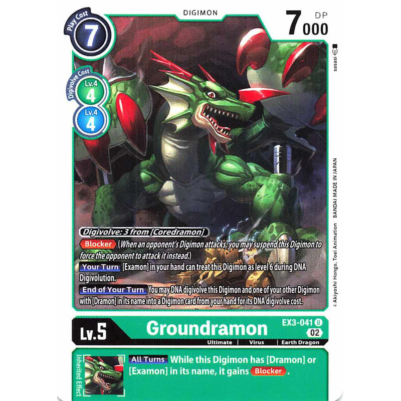 Digimon_TCG_EX3-041_Groundramon_Uncommon_Draconic_Roar_Card_Game