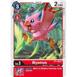 Digimon_TCG_BT1-012_Biyomon_Uncommon_New_Evolution_Card_Game
