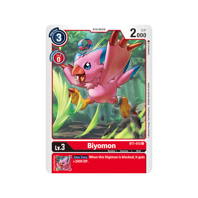 Digimon_TCG_BT1-012_Biyomon_Uncommon_New_Evolution_Card_Game