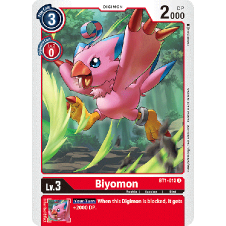 Digimon_TCG_BT1-012_Biyomon_Uncommon_New_Evolution_Card_Game