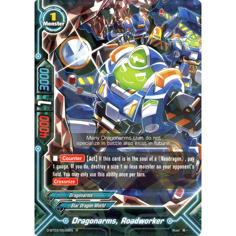 buddyfight-tcg-card-foil-d-bt03-0039en-foil-r-dragonarms-roadworker-annihilate