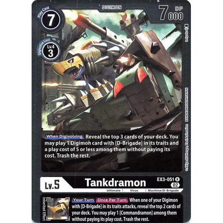 Digimon_TCG_EX3-051_Tankdramon_Rare_Draconic_Roar_Card_Game