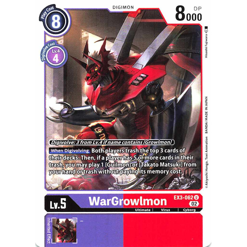 Digimon_TCG_EX3-062_WarGrowlmon_Uncommon_Draconic_Roar_Card_Game
